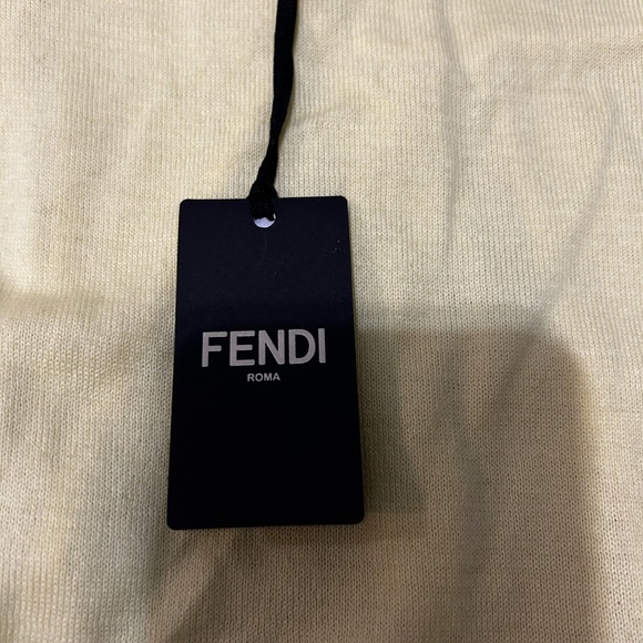 NWT Authentic Fendi Knit Cotton Dress with Logi Silk Back Little Girl Size 4 - Picture 5 of 10